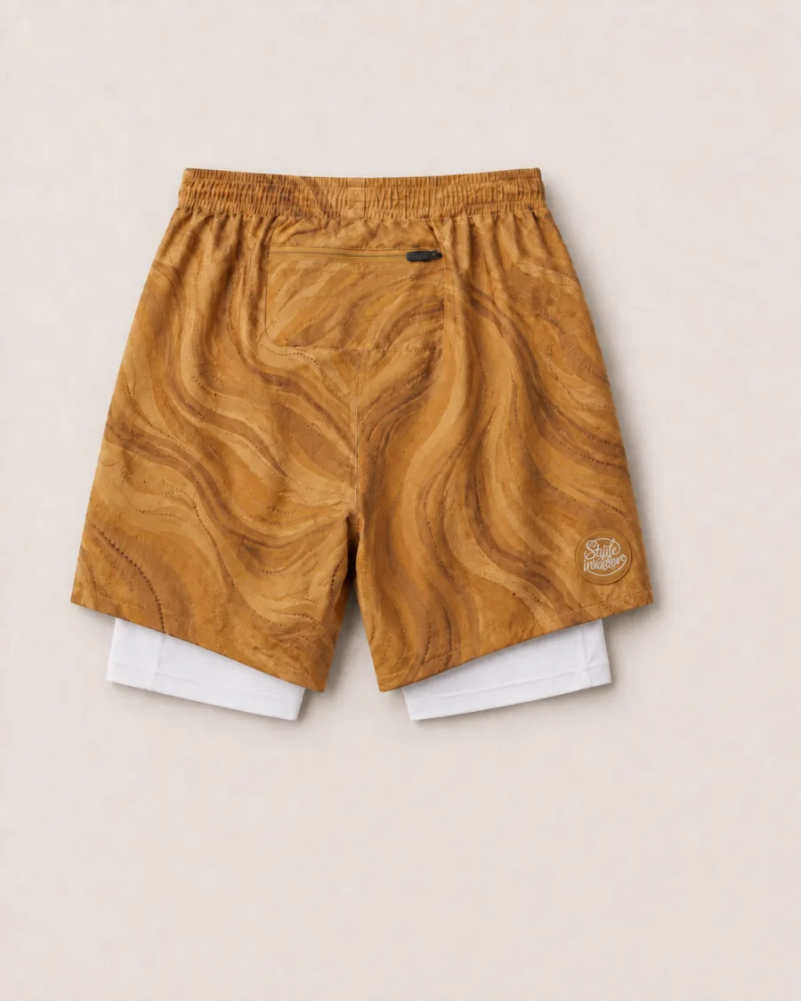 Lion-print 2-in-1 running short