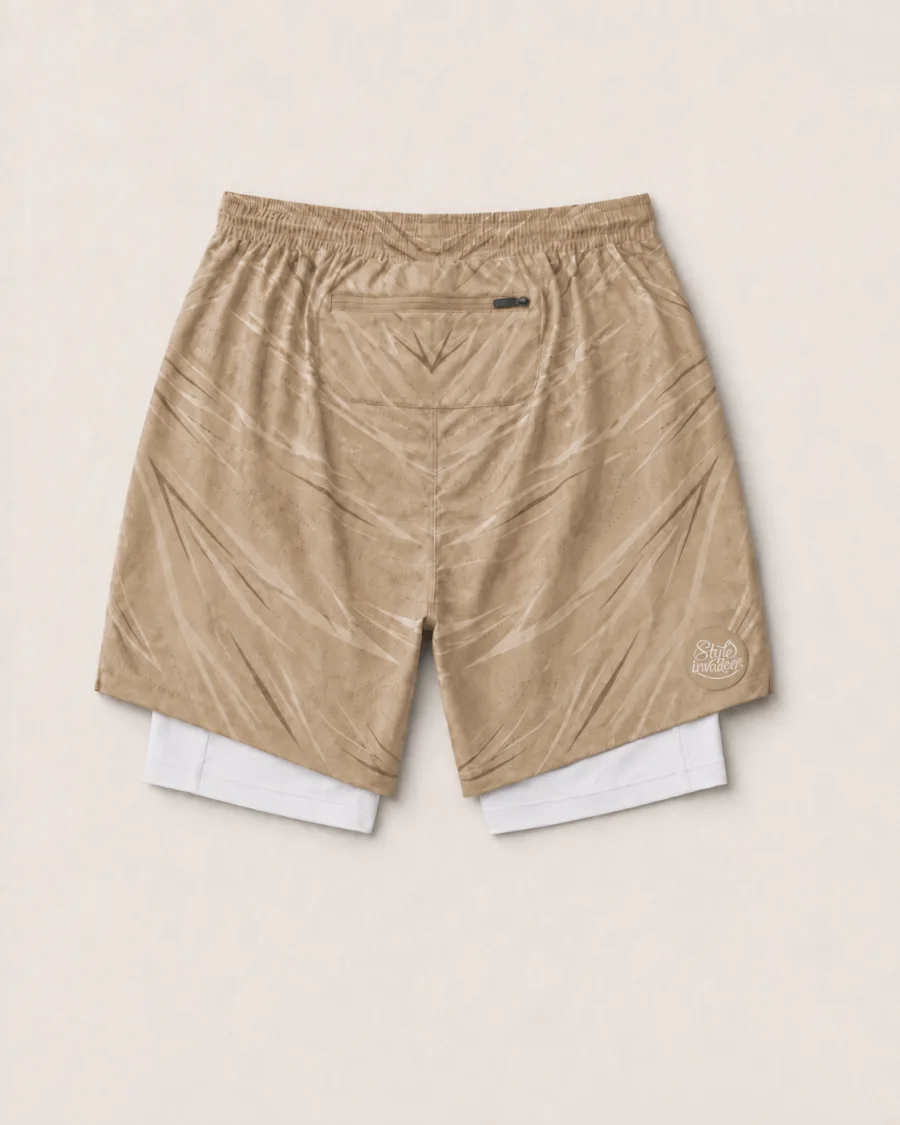 Pronghorn-print 2-in-1 running short